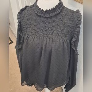 Moa Moa Swiss Dot Blouse   Size XL